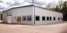 40x60x10 Commercial Garage Building Gray